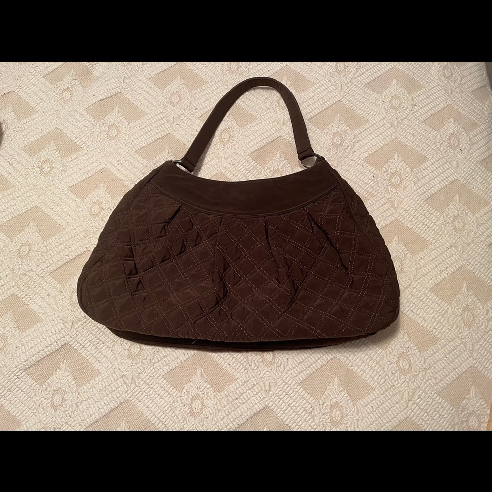 Vera Bradley microfiber brown quilted purse